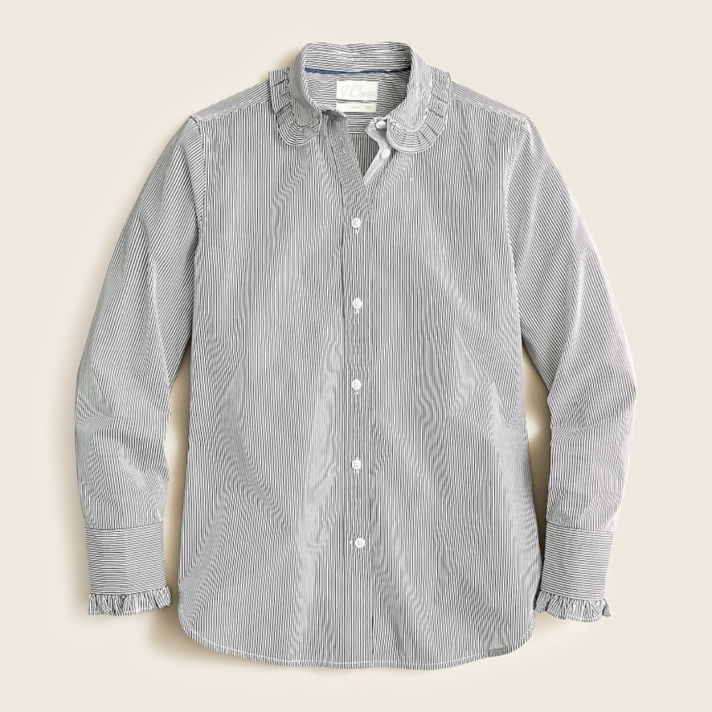 Classic-fit ruffle-collar shirt (sz4)